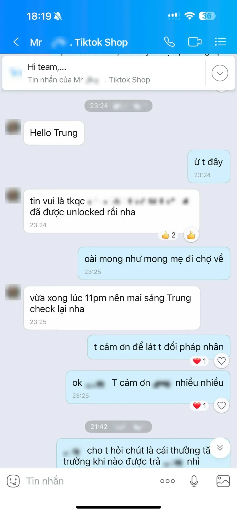 Kết quả: tài khoản quảng cáo đã được mở khoá